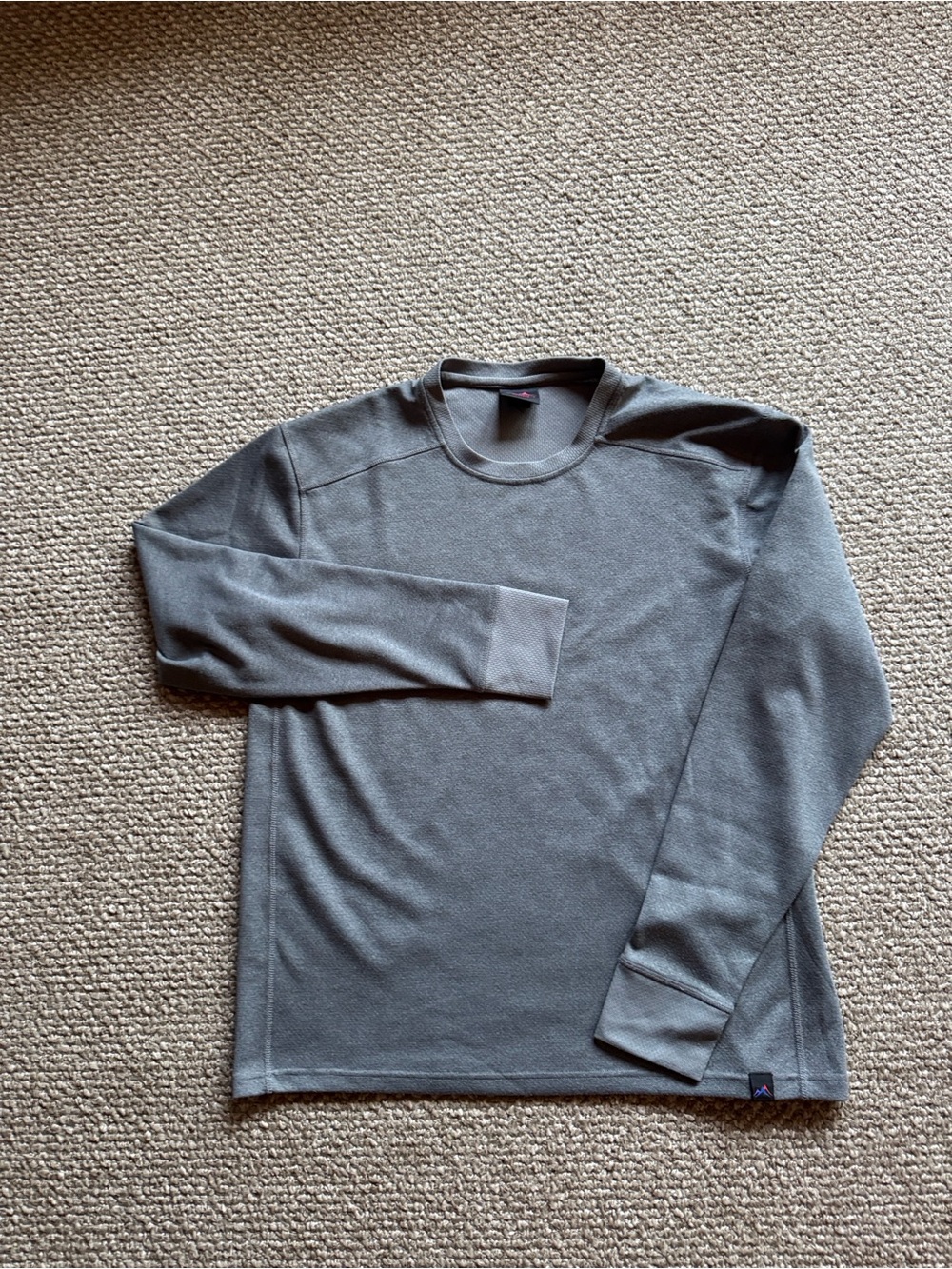 Men's Long-Sleeve Crewneck Base Layer Shirt - Charcoal Gray